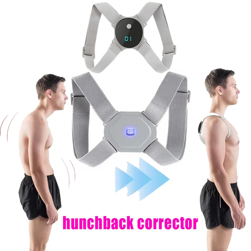 Smart Posture Corrector Brace - Adjustable Back Support, front view