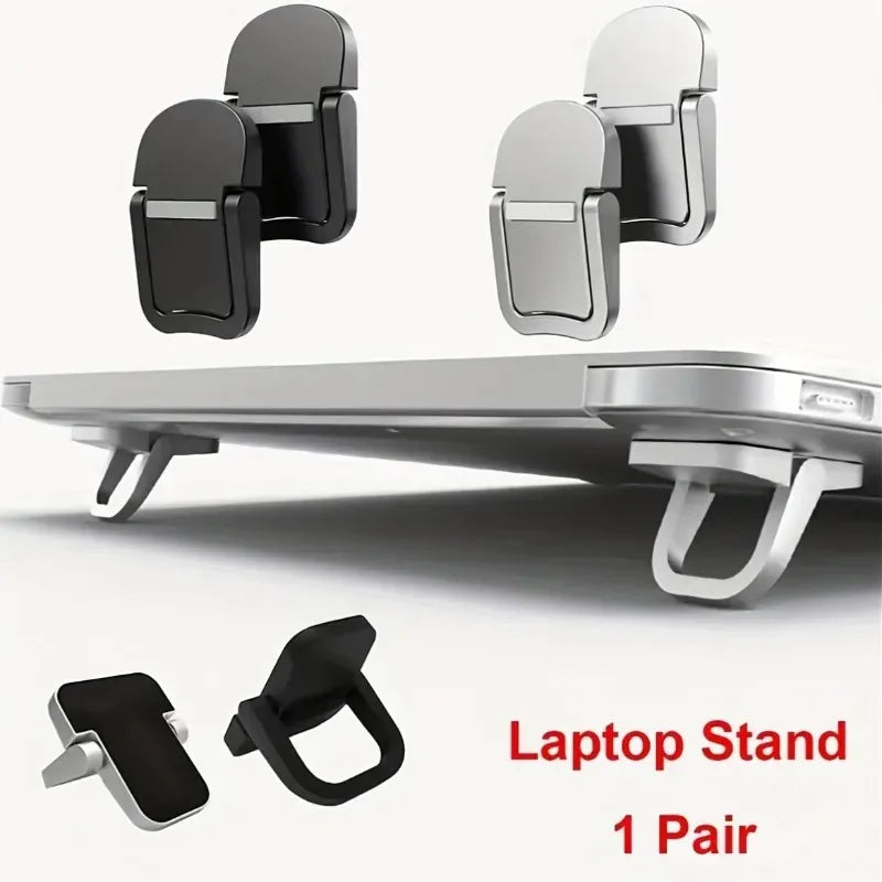 Laptop stand in use