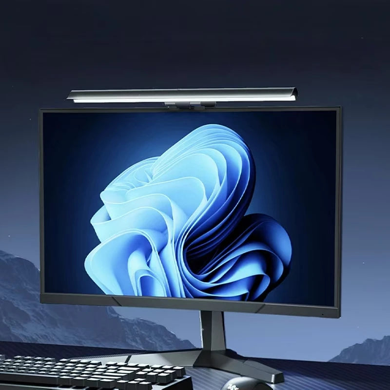 LED monitor light bar on screen