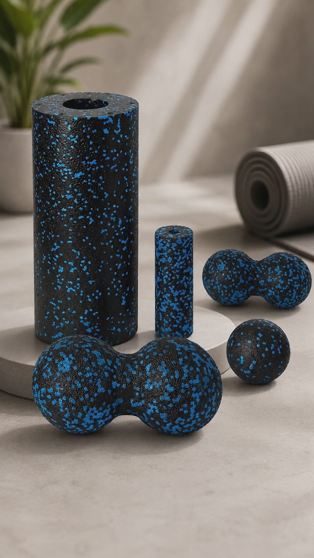 3-Piece Massage Recovery Set - Roller, Ball &amp; Foam Shaft